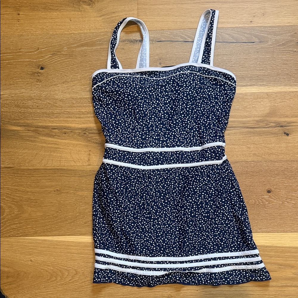 Navy Blue Polka Dot women’s  One Piece swim suit